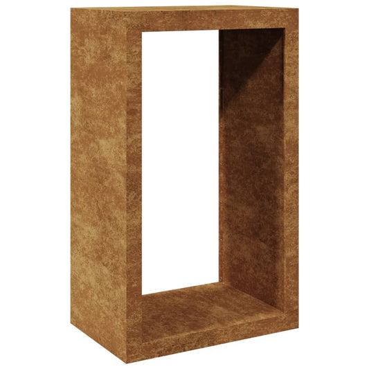 Vedstativ 60x40x100 cm oksidert stål