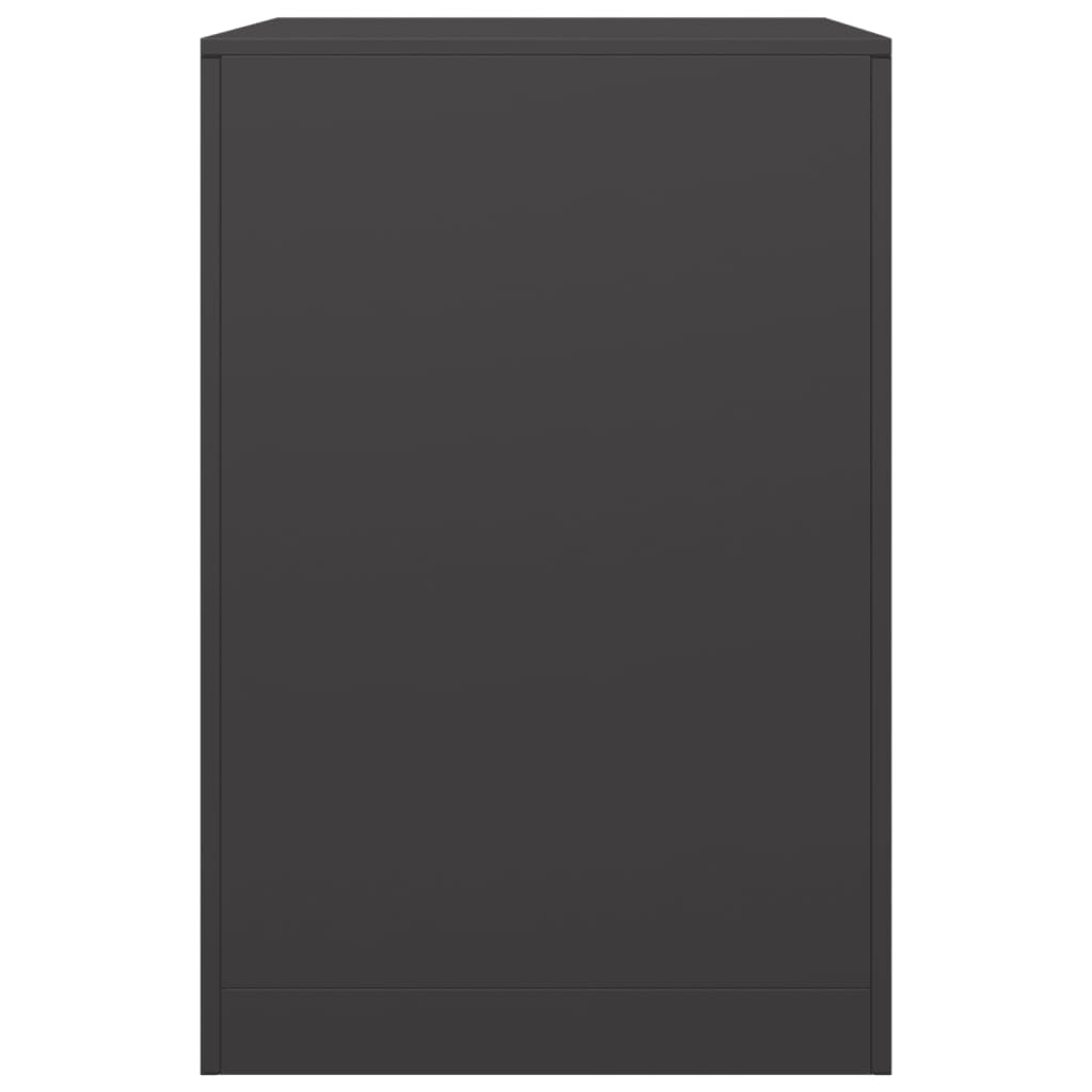 Vedstativ svart 60x40x60 cm stål