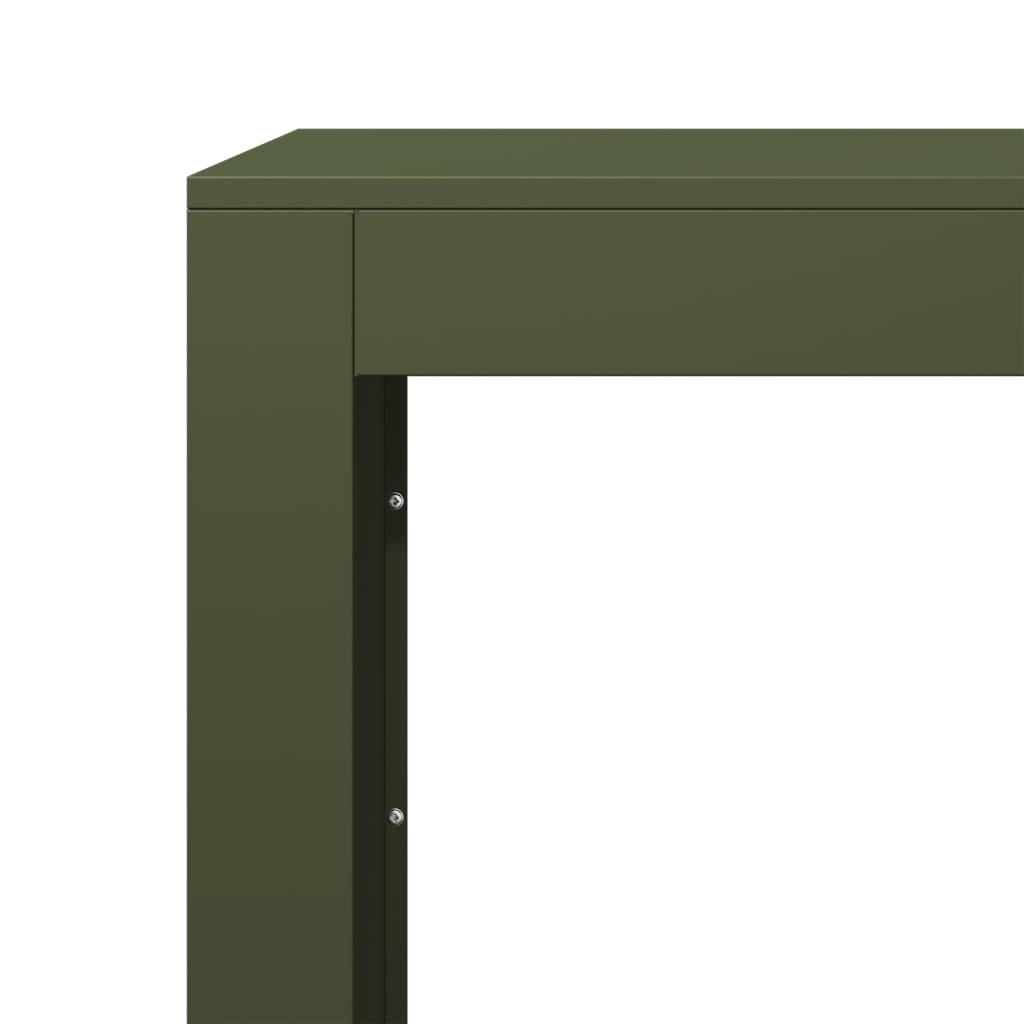 Vedstativ grønn 60x40x60 cm stål