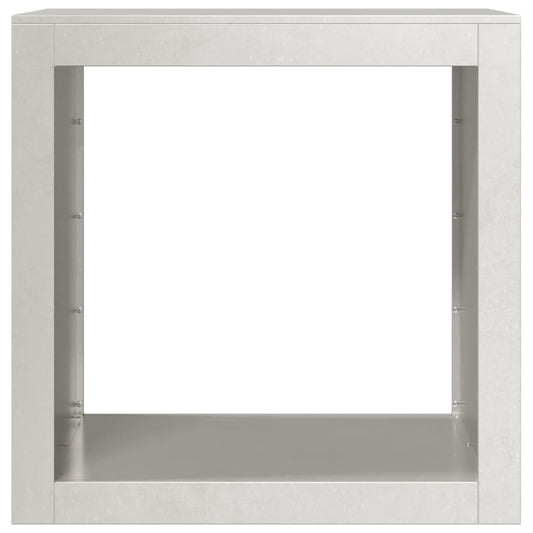 Vedstativ 60x40x60 cm rustfritt stål