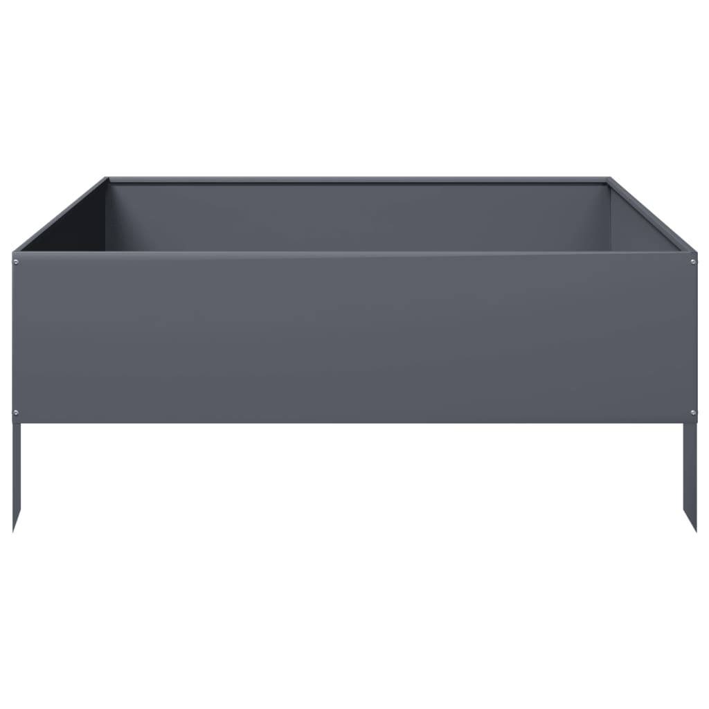 Høybed antrasitt 100x100x41 cm stål