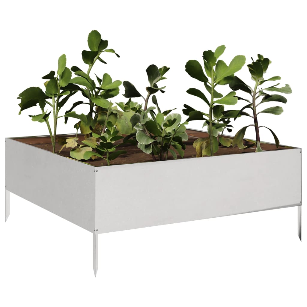 Høybed 100x100x41 cm rustfritt stål
