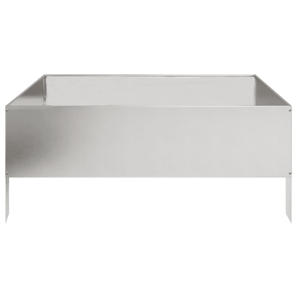 Høybed 100x100x41 cm rustfritt stål