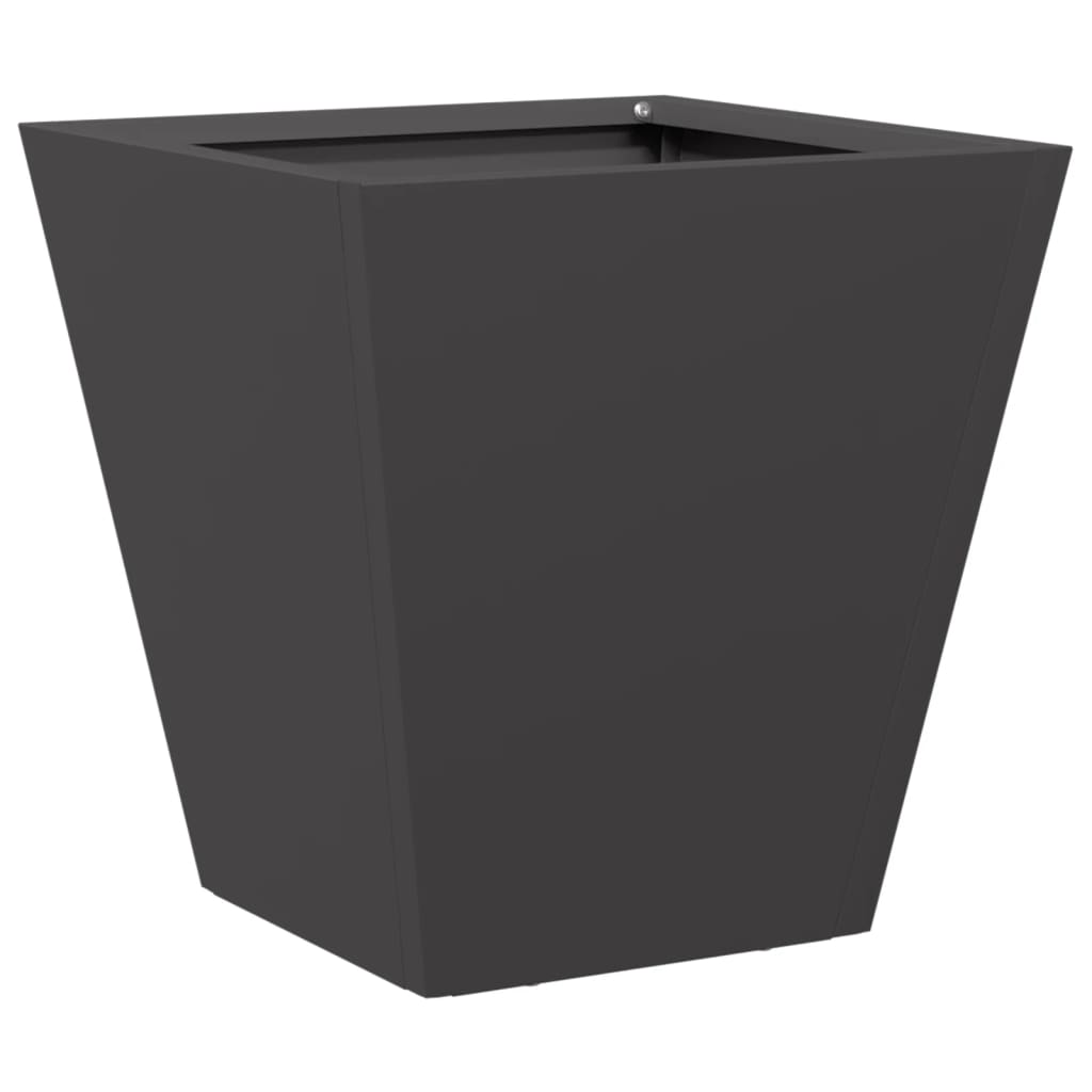 Plantekasser 2 stk svart 30x30x30 cm stål
