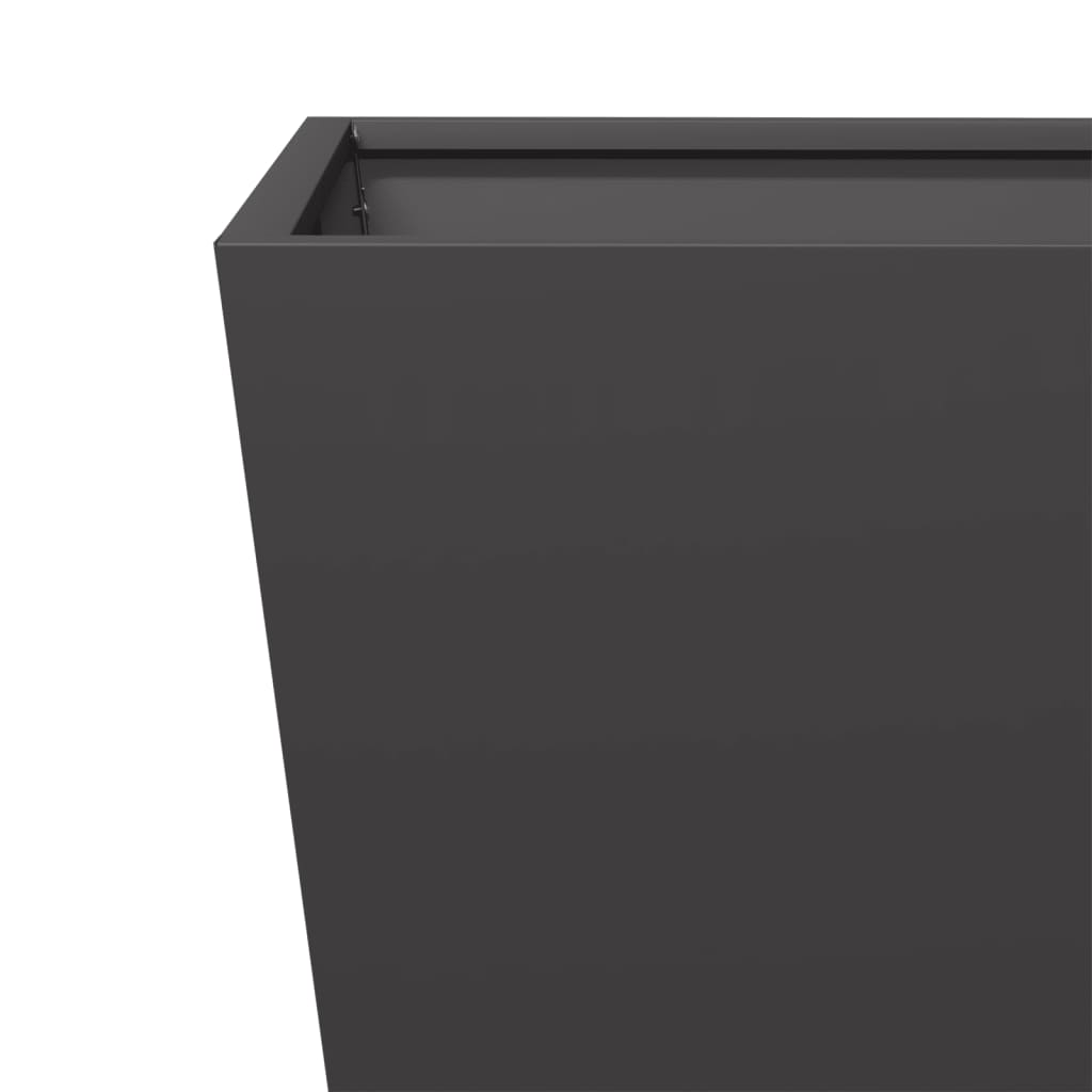 Plantekasser 2 stk svart 30x30x30 cm stål