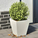 Plantekasser 2 stk hvit 30x30x30 cm stål