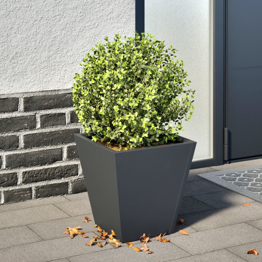 Plantekasse antrasitt 30x30x30 cm stål