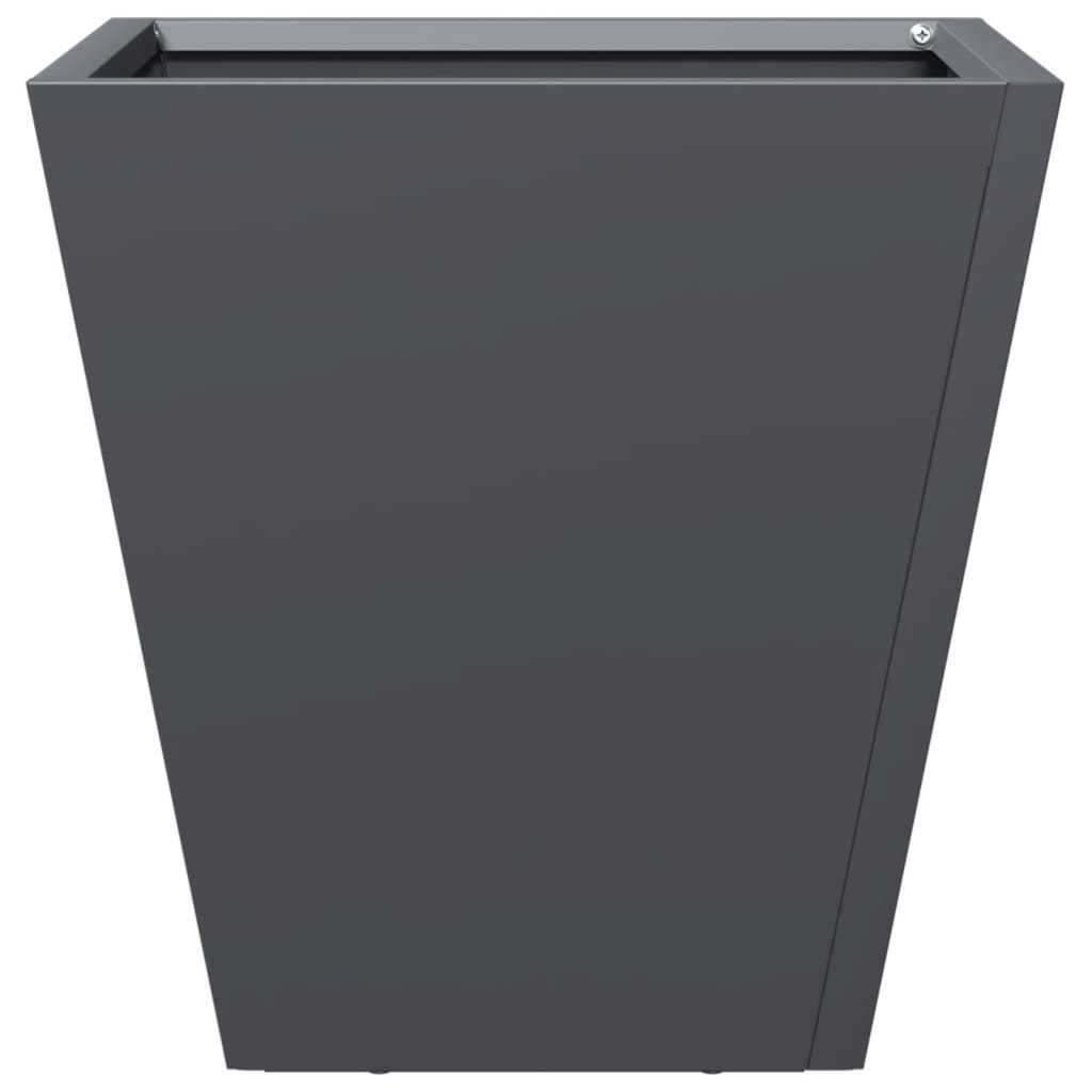 Plantekasser 2 stk antrasitt 30x30x30 cm stål