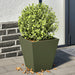 Plantekasser 2 stk olivengrønn 30x30x30 cm stål