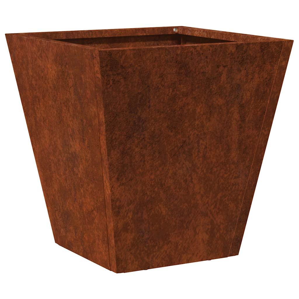 Hageplanter 2 stk 30x30x30 cm oksidert stål vidaXL
