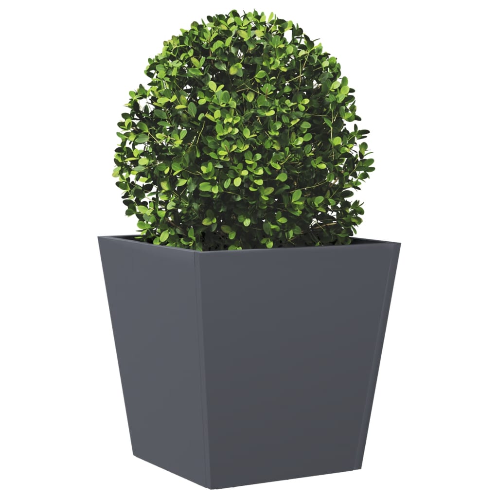 Plantekasse antrasitt 40x40x40 cm stål