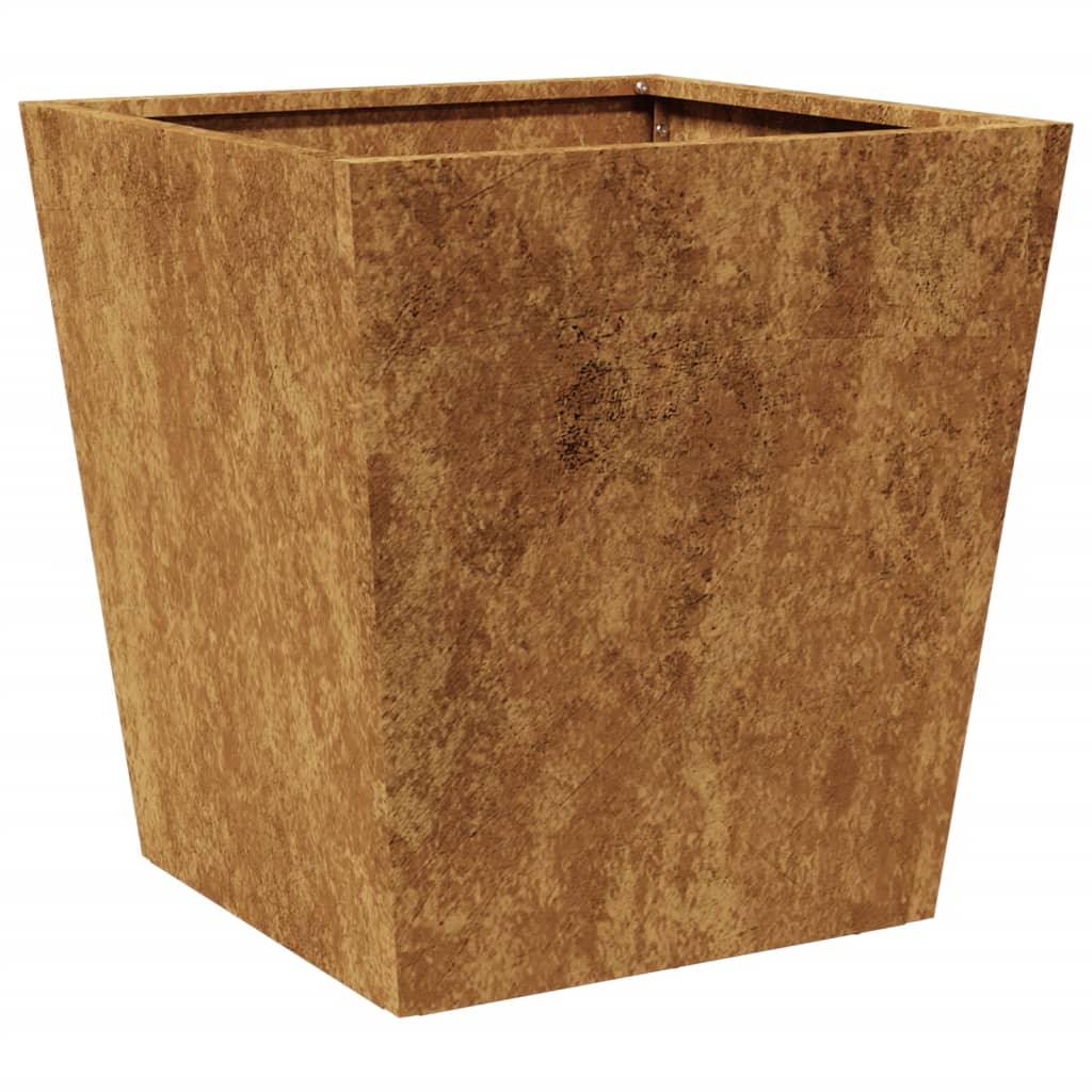 Hageplantekar 40x40x40 cm oksidert stål