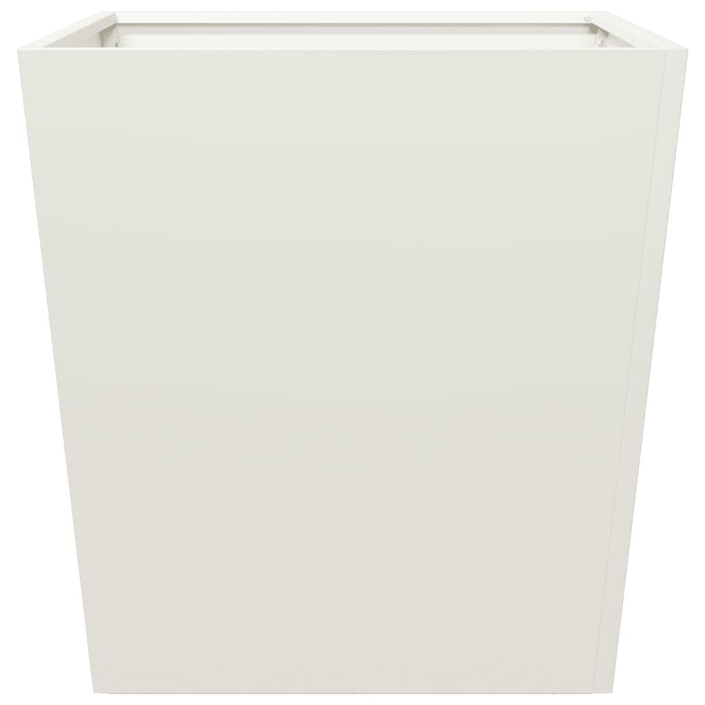 Plantekasse hvit 50x50x50 cm cortenstål