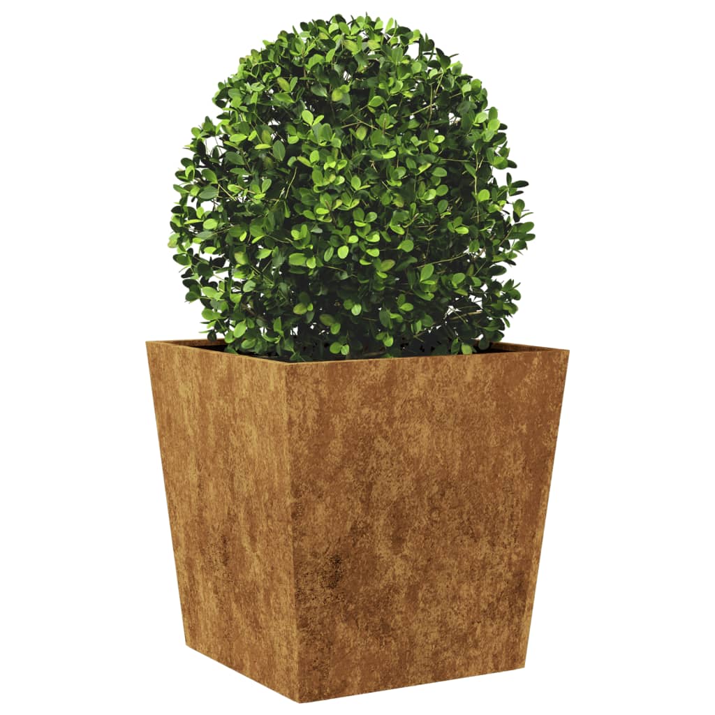 Hageplantekar 50x50x50 cm oksidert stål