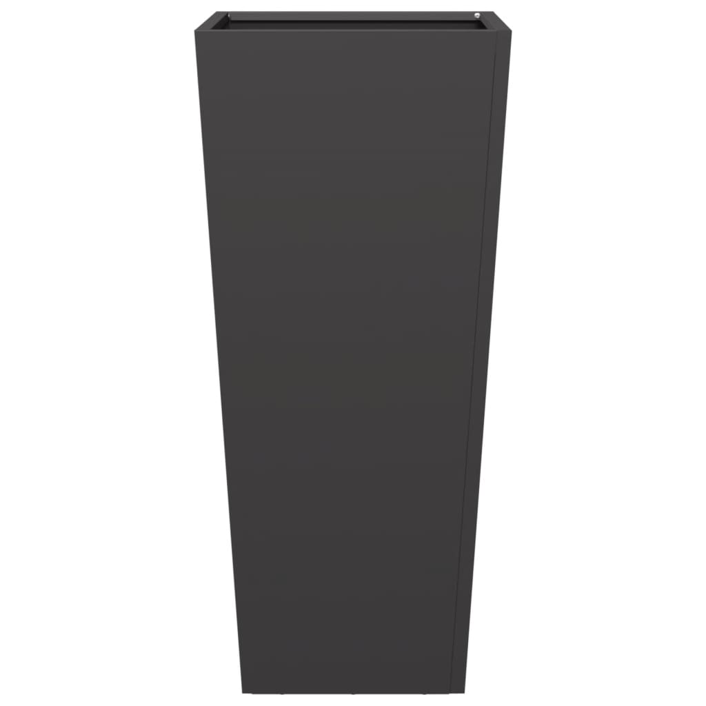 Plantekasse svart 35x35x75 cm stål