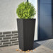 Plantekasser 2 stk svart 35x35x75 cm stål