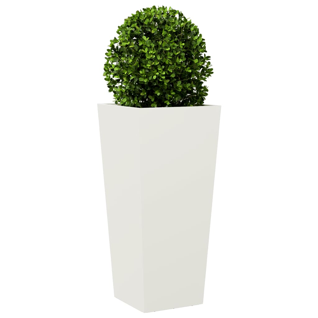 Plantekasse hvit 35x35x75 cm stål