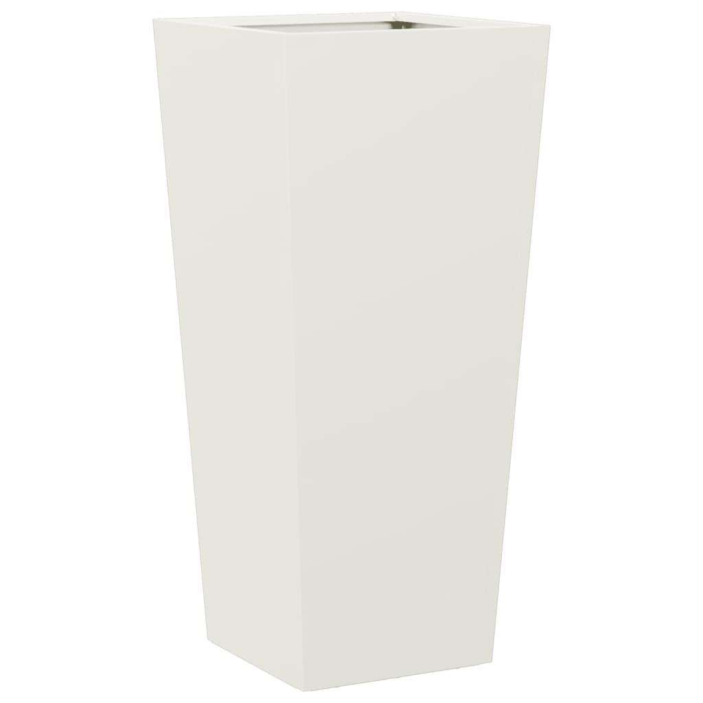 Plantekasse hvit 35x35x75 cm stål