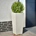 Plantekasser 2 stk hvit 35x35x75 cm stål