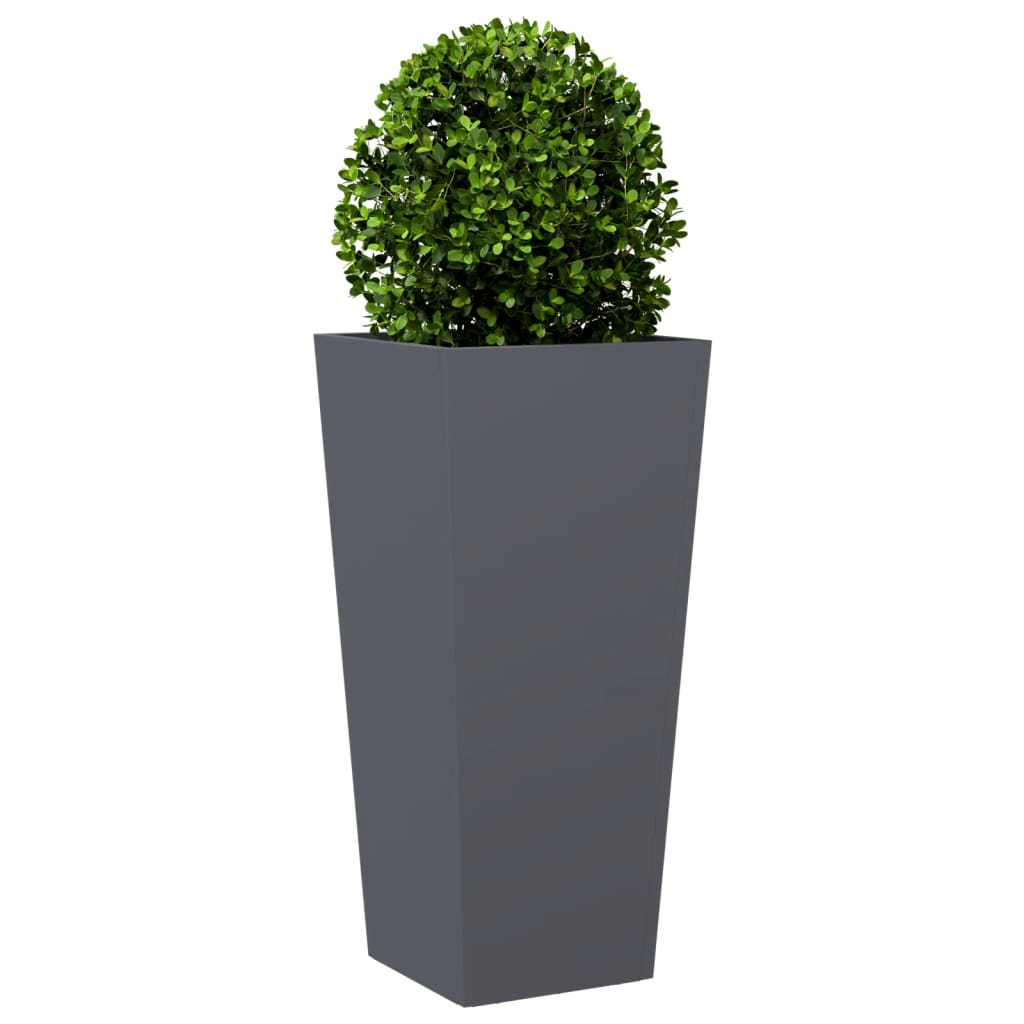 Plantekasse antrasitt 35x35x75 cm stål