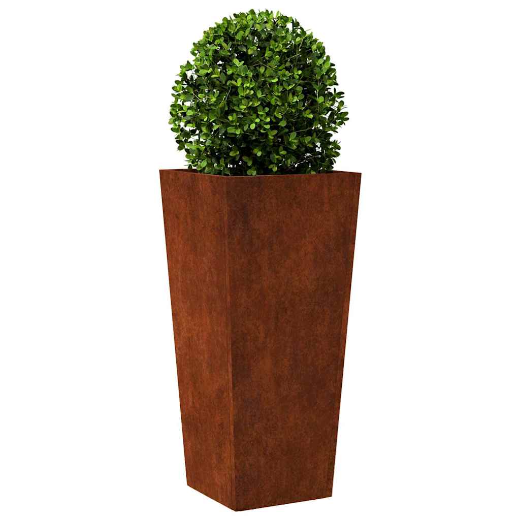 Hageplantekasse 35x35x75 cm oksidert stål