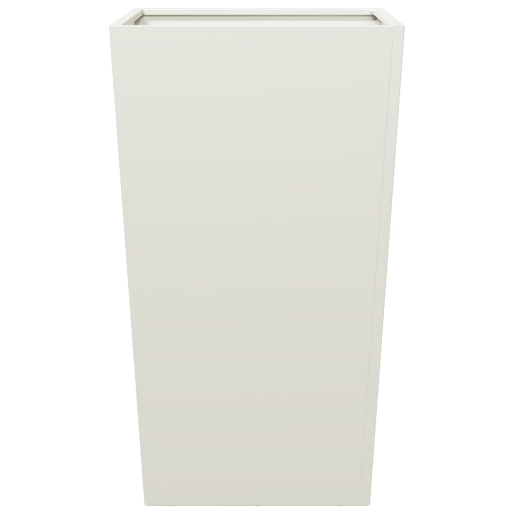 Plantekasser 2 stk hvit 45x45x75 cm stål