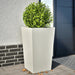 Plantekasser 2 stk hvit 45x45x75 cm stål