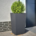 Plantekasser 2 stk antrasitt 45x45x75 cm stål