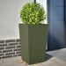 Plantekasser 2 stk olivengrønn 45x45x75 cm stål