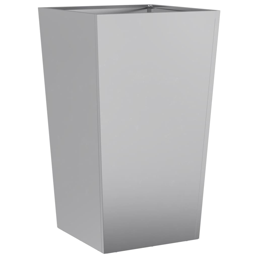 Plantekasser 2 stk 45x45x75 cm galvanisert stål