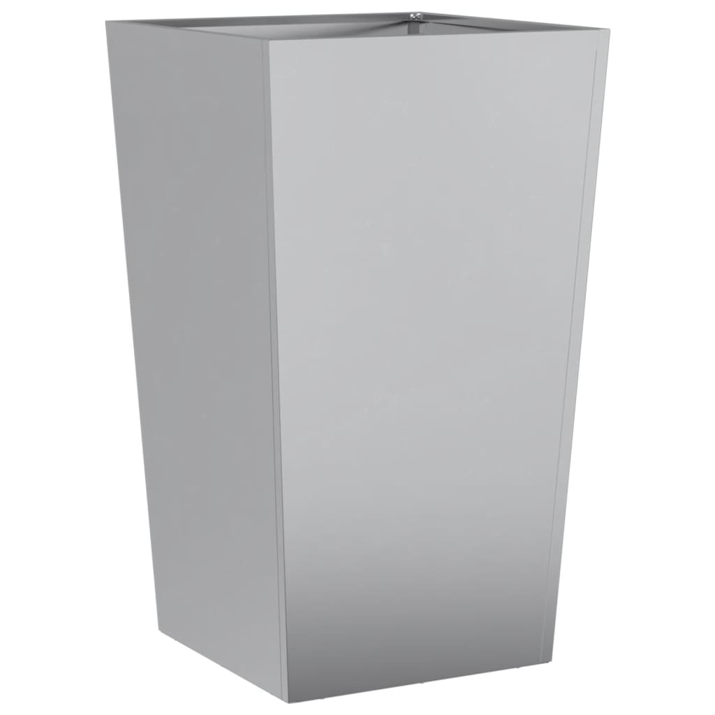 Plantekasser 2 stk 45x45x75 cm galvanisert stål