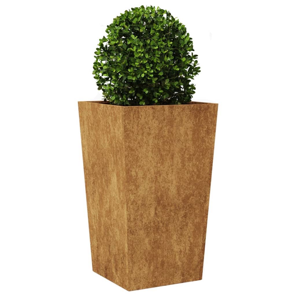 Hageplantekar 45x45x75 cm oksidert stål