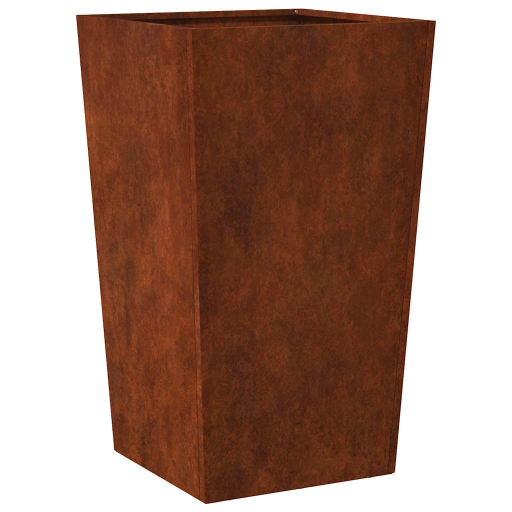 Hageplanter 2 stk 45x45x75 cm oksidert stål