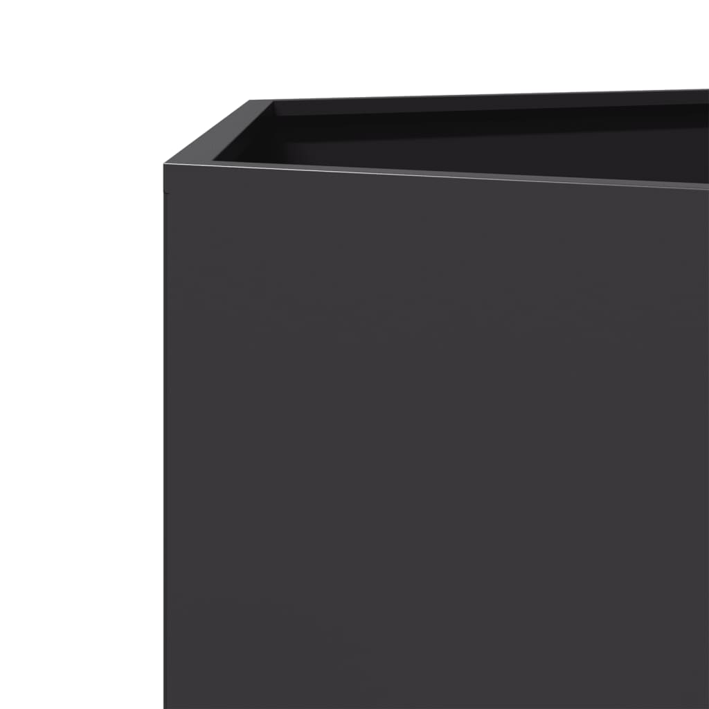 Hageplanter 2 stk svart sekskantet 46x40x45 cm stål
