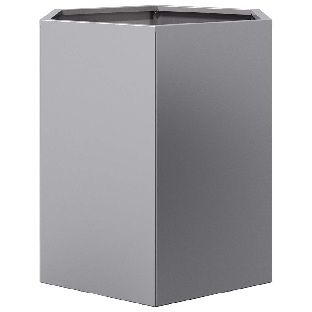 Plantekasse sekskantet 46x40x45 cm galvanisert stål