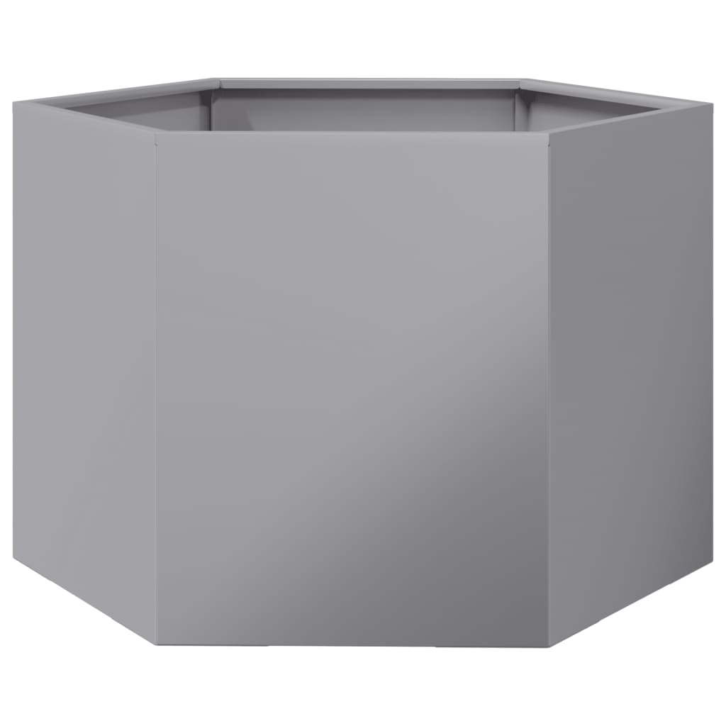 Plantekasse svart sekskantet 69x60x45 cm galvanisert stål