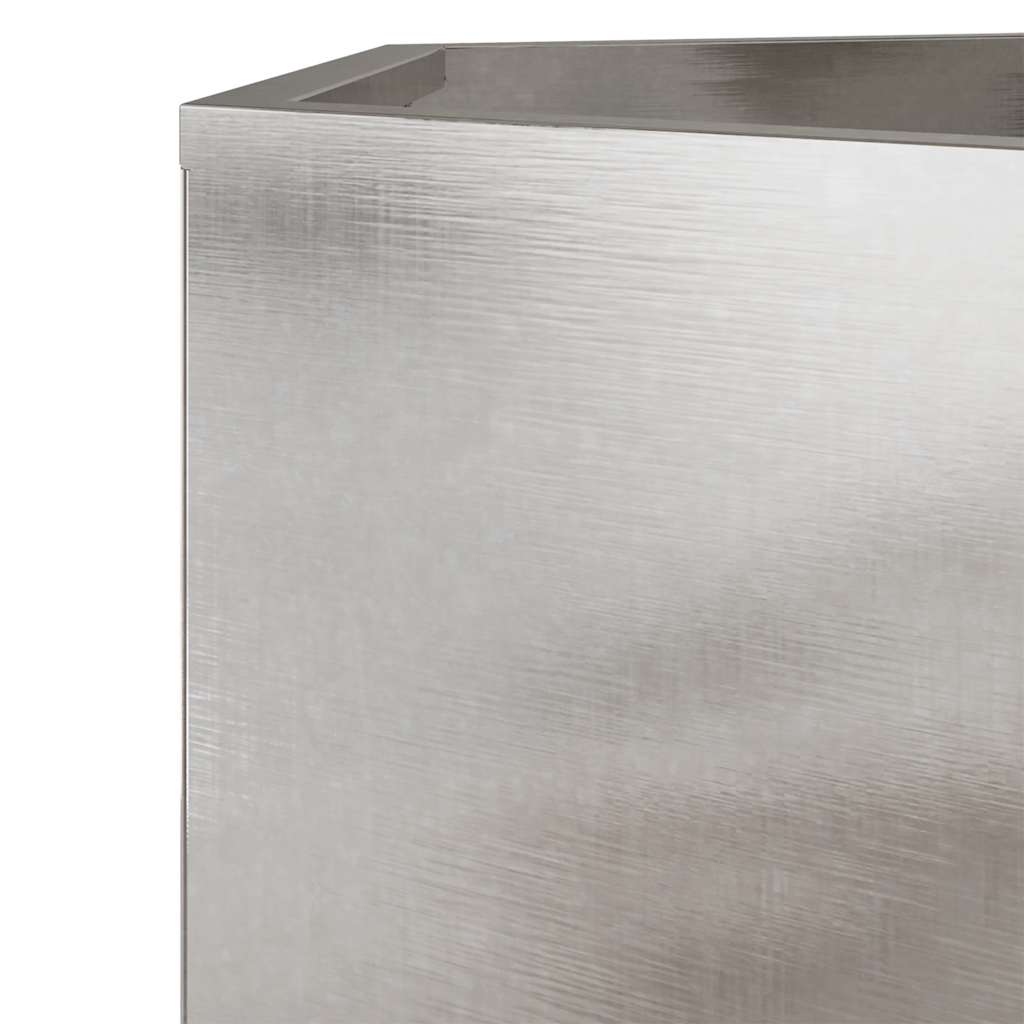 Plantekasse sekskantet 138x120x45 cm rustfritt stål