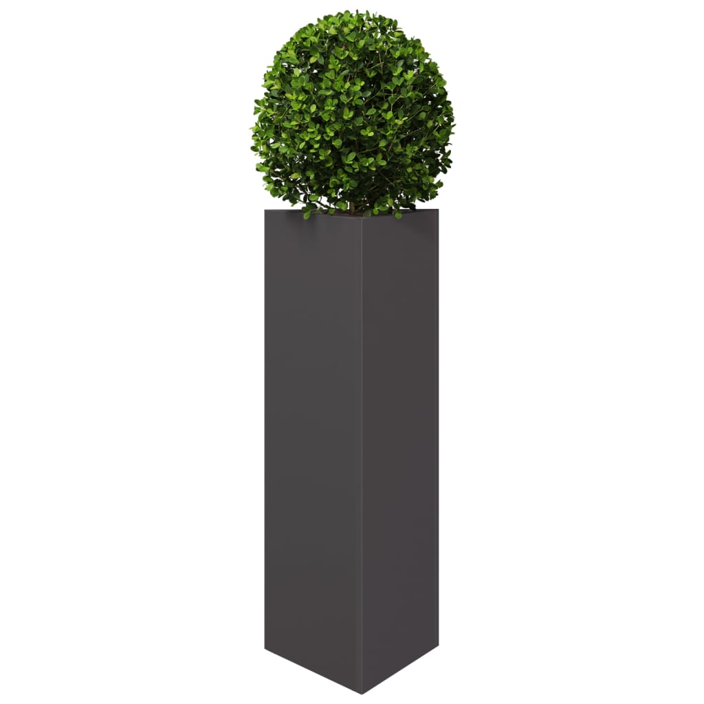 Plantekasse svart trekantet 30x26x75 cm stål