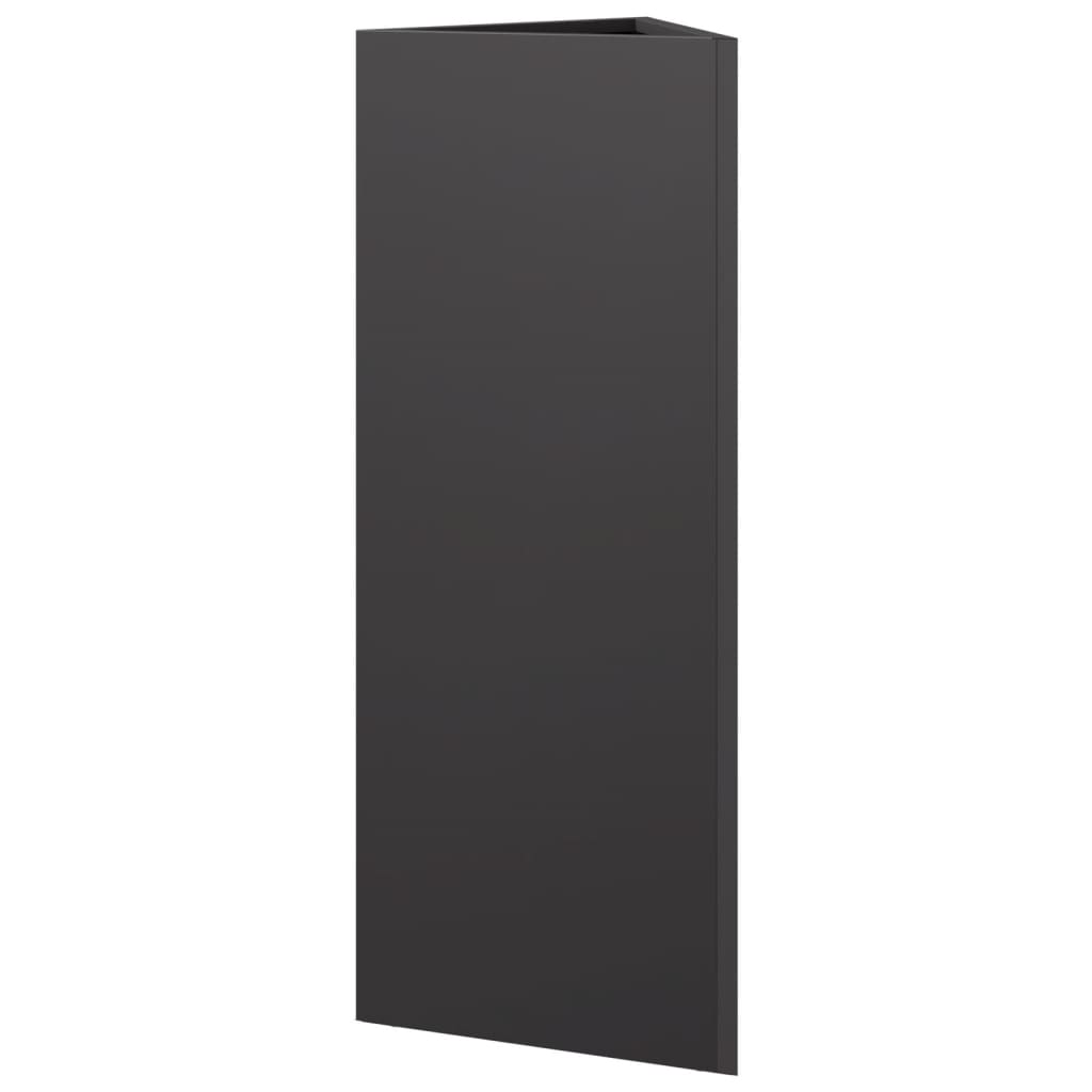 Plantekasse svart trekantet 30x26x75 cm stål
