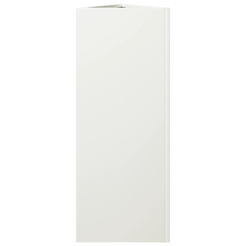 Plantekasse hvit trekantet 30x26x75 cm stål