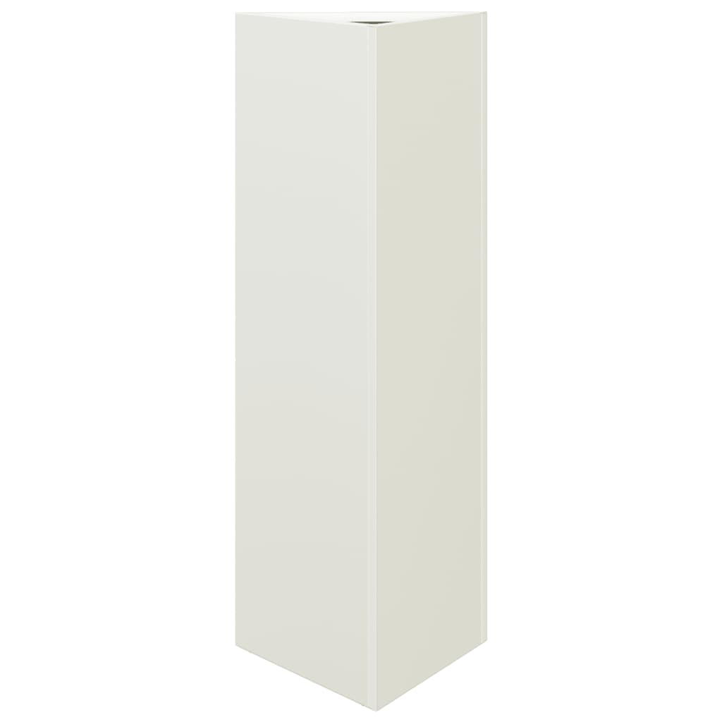 Plantekasser 2 stk hvit trekantet 30x26x75 cm stål