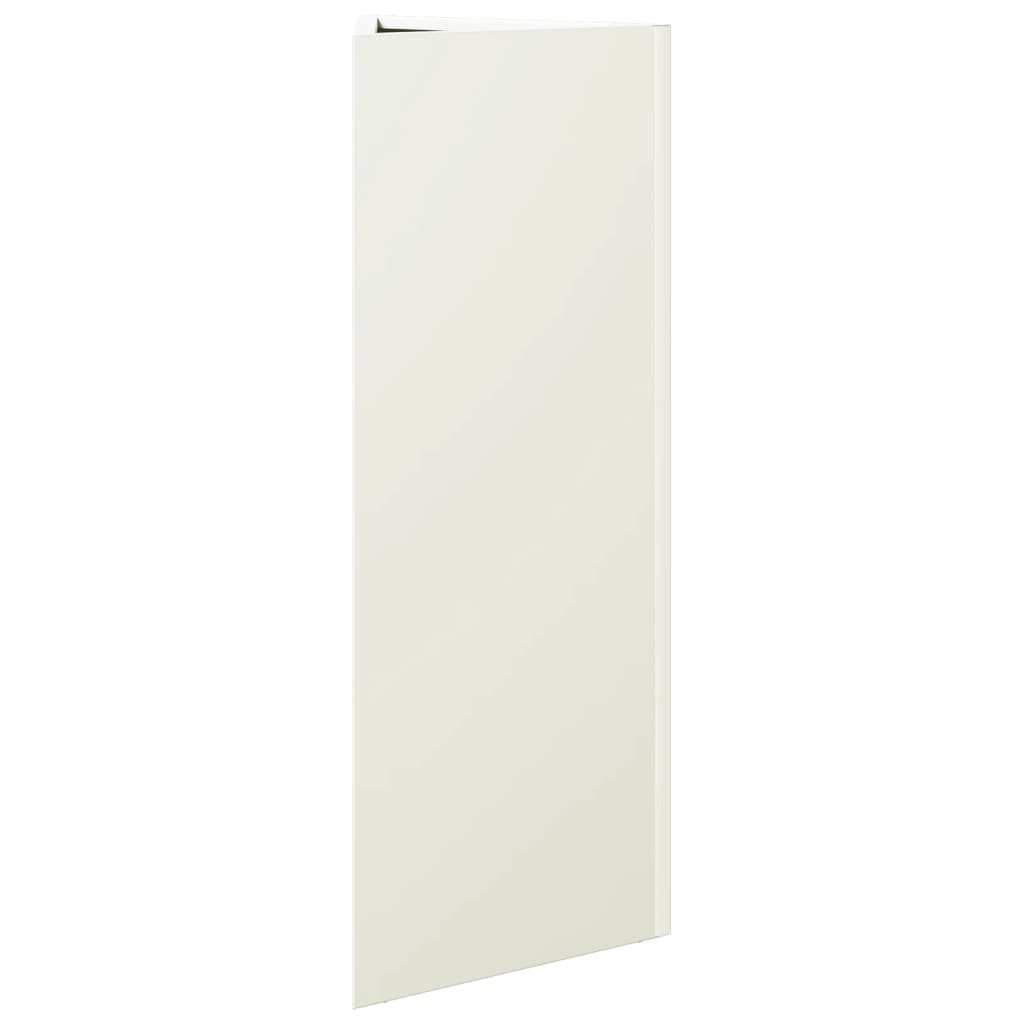 Plantekasser 2 stk hvit trekantet 30x26x75 cm stål