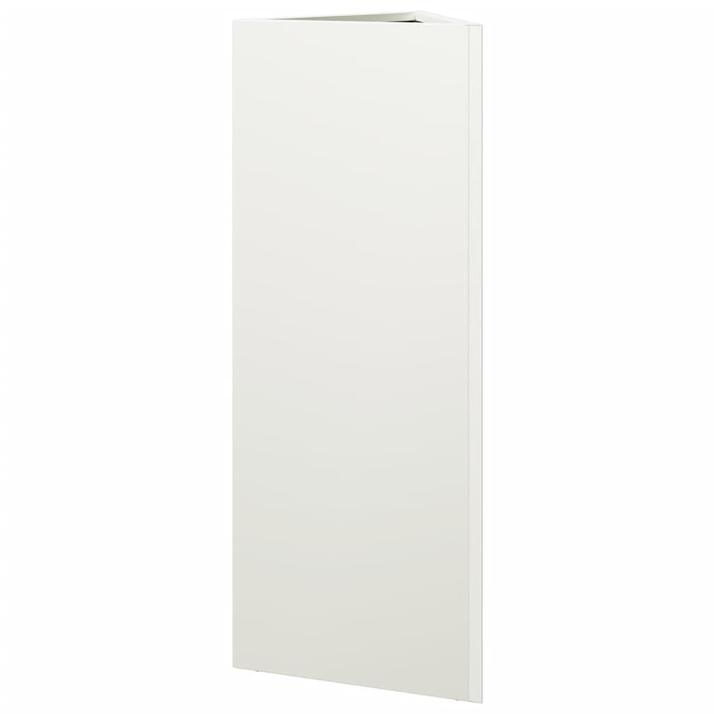 Plantekasser 2 stk hvit trekantet 30x26x75 cm stål