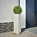 Plantekasser 2 stk hvit trekantet 30x26x75 cm stål