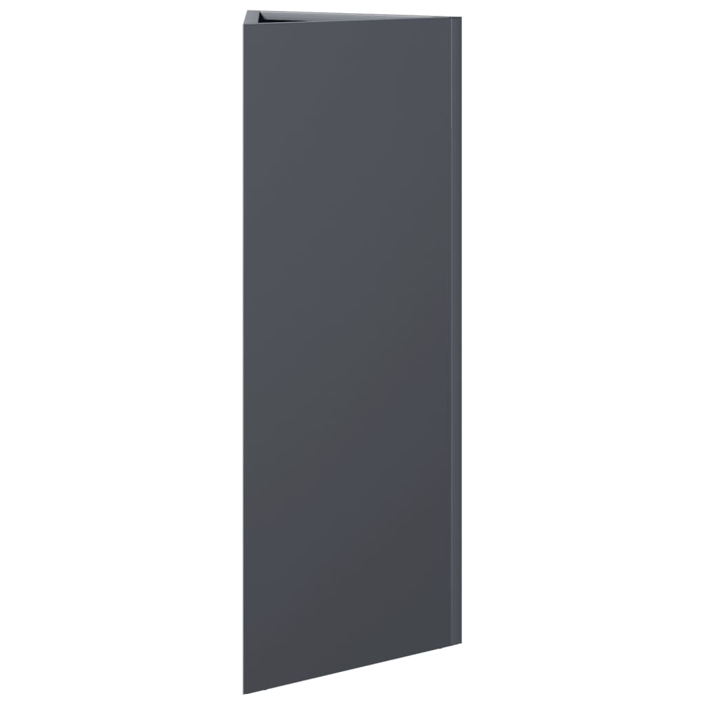 Plantekasse antrasitt trekantet 30x26x75 cm stål