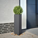 Plantekasse antrasitt trekantet 30x26x75 cm stål