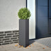 Plantekasser 2 stk antrasitt trekantet 30x26x75 cm stål