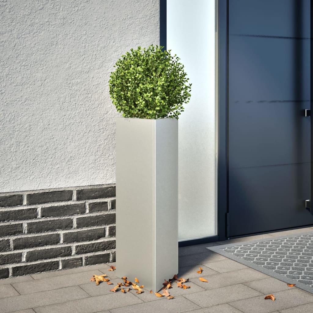 Plantekasser 2 stk 30x26x75 cm rustfritt stål