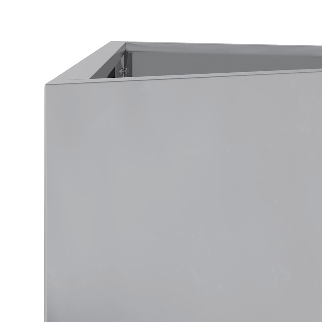 Plantekasser 2 stk 30x26x75 cm galvanisert stål vidaXL