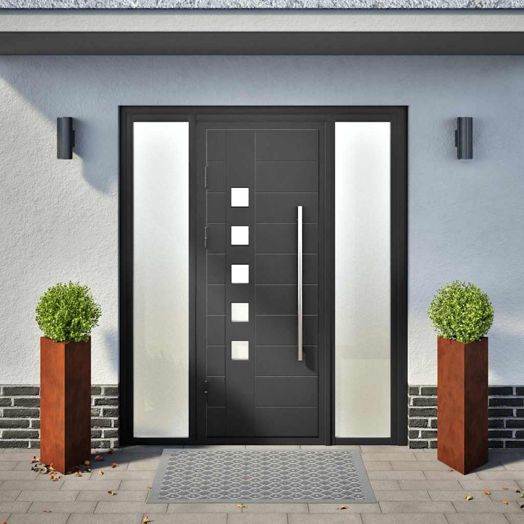 hageplanter 2 stk trekantet 30x26x75 cm oksidert stål